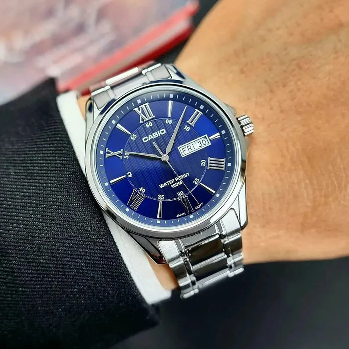 ZEGAREK MĘSKI CASIO MTP-1384D-2A + BOX ZEGAREK MĘSKI CASIO MTP-1384D-2A + BOX - Lorence 4549526190476