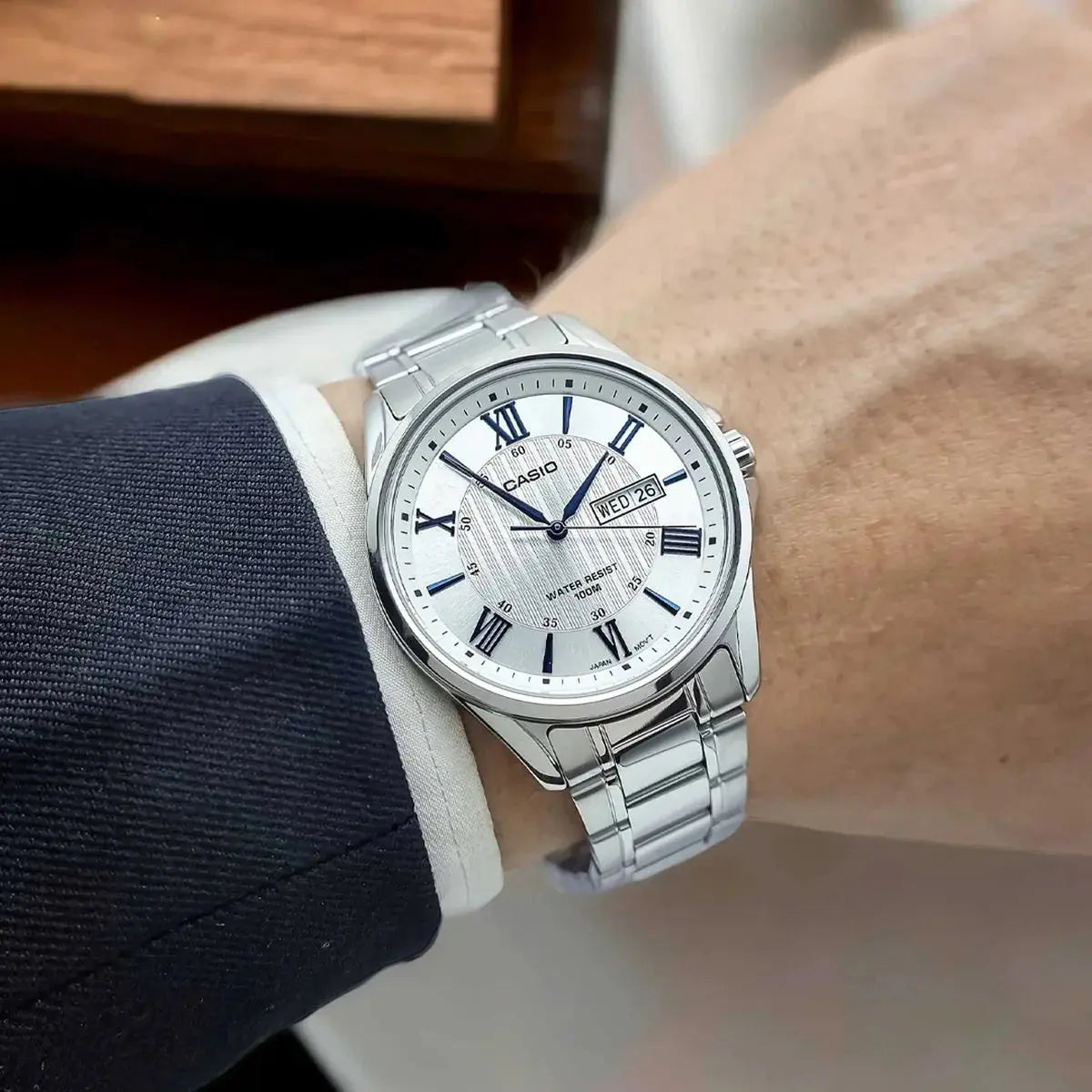 ZEGAREK MĘSKI CASIO MTP-1384D-7A2 (zd108b) + BOX ZEGAREK MĘSKI CASIO MTP-1384D-7A2 (zd108b) + BOX - Lorence 4549526323911