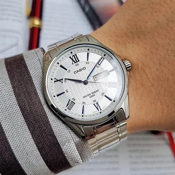 ZEGAREK MĘSKI CASIO MTP-1384D-7A2 (zd108b) + BOX ZEGAREK MĘSKI CASIO MTP-1384D-7A2 (zd108b) + BOX - Lorence 4549526323911