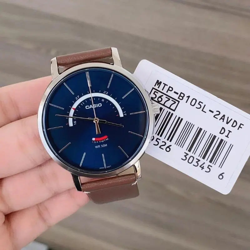 ZEGAREK MĘSKI CASIO MTP-B105L-2AV (zd181d) + BOX ZEGAREK MĘSKI CASIO MTP-B105L-2AV (zd181d) + BOX - Lorence 4549526303456