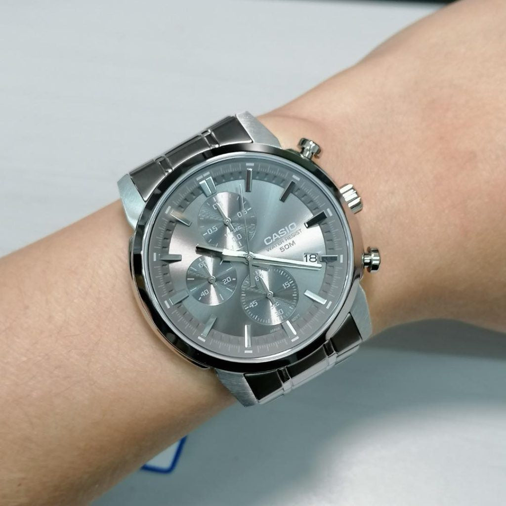 Zegarek Męski Casio MTP-E510D-8A + BOX Zegarek Męski Casio MTP-E510D-8A + BOX - Lorence 4549526375088