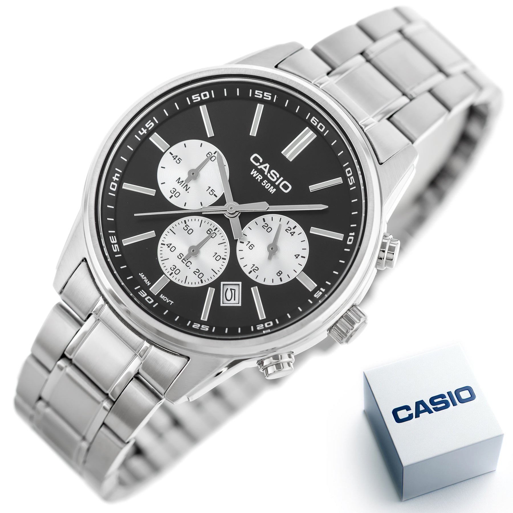 ZEGAREK MĘSKI CASIO MTP-E515D-1A (zd265a) + BOX ZEGAREK MĘSKI CASIO MTP-E515D-1A (zd265a) + BOX - Lorence 4549526375255