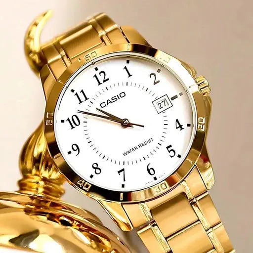 ZEGAREK MĘSKI CASIO MTP-V004G-7B (zd047c) + BOX ZEGAREK MĘSKI CASIO MTP-V004G-7B (zd047c) + BOX - Lorence 4971850056850