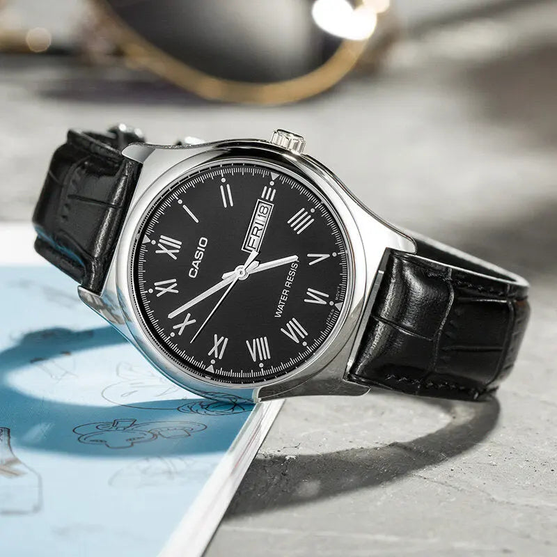 ZEGAREK MĘSKI CASIO MTP-V006L-1B (zd210a) + BOX ZEGAREK MĘSKI CASIO MTP-V006L-1B (zd210a) + BOX - Lorence 4971850030102