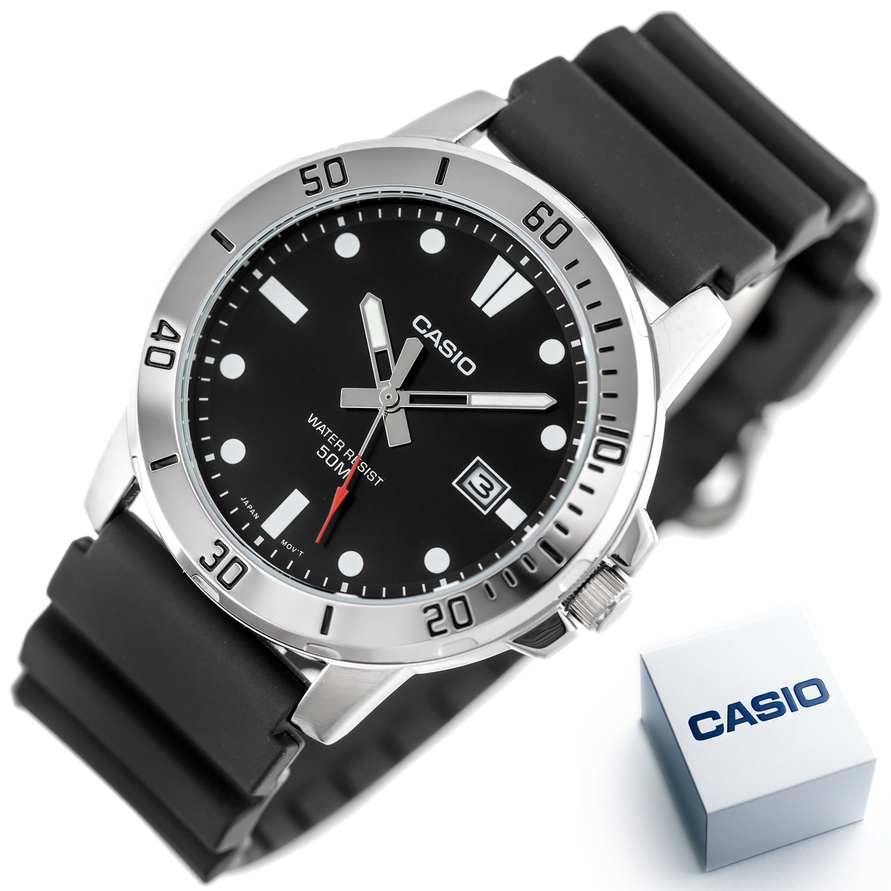 ZEGAREK MĘSKI CASIO MTP-VD01-1E (zd169g) + BOX ZEGAREK MĘSKI CASIO MTP-VD01-1E (zd169g) + BOX - Lorence 4549526348723