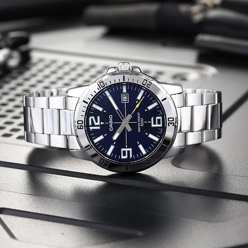 ZEGAREK MĘSKI CASIO MTP-VD01D-2B (zd175a) + BOX ZEGAREK MĘSKI CASIO MTP-VD01D-2B (zd175a) + BOX - Lorence 4549526186653