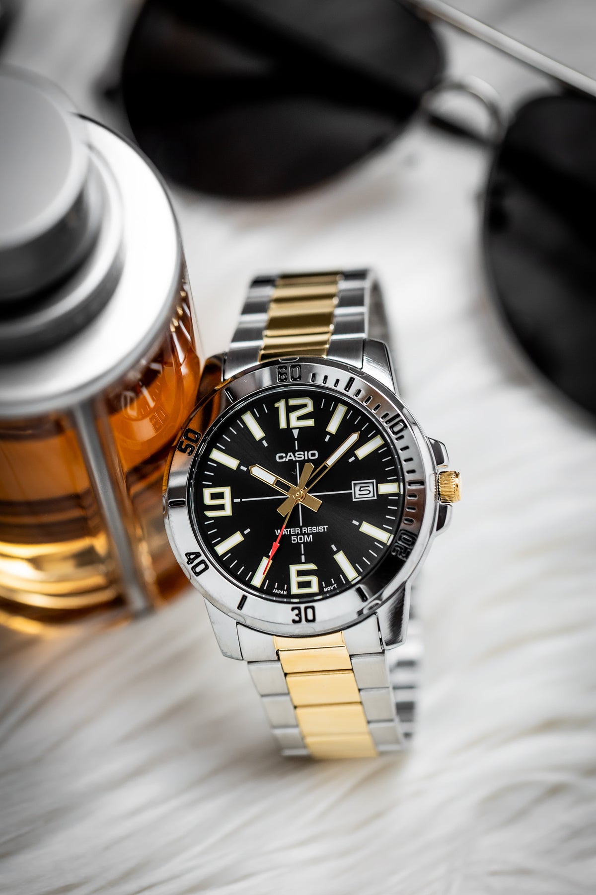 ZEGAREK MĘSKI CASIO MTP-VD01SG-1B + BOX ZEGAREK MĘSKI CASIO MTP-VD01SG-1B + BOX - Lorence 4549526247316