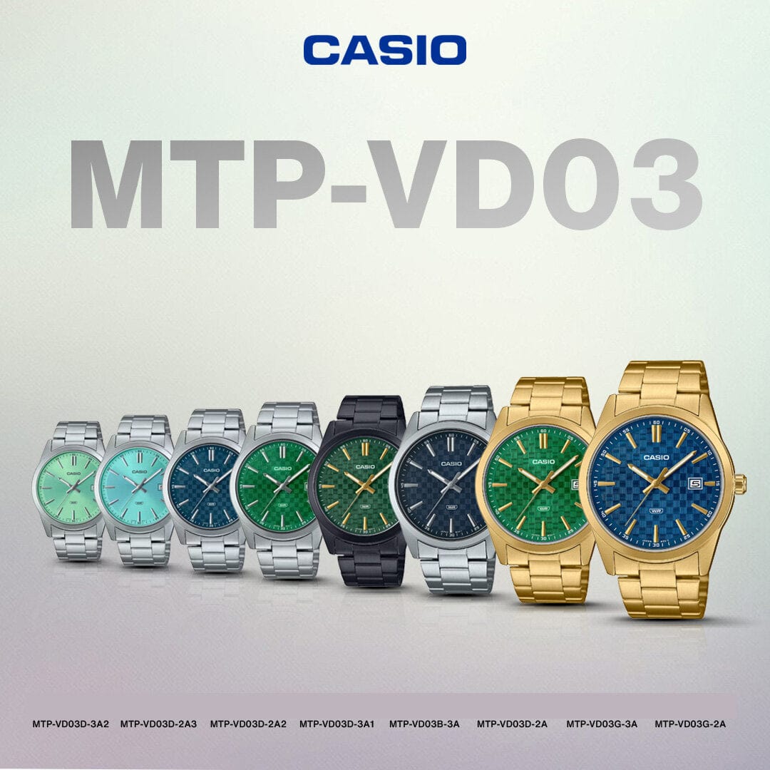 Casio ZEGAREK MĘSKI CASIO MTP-VD03D-2A2