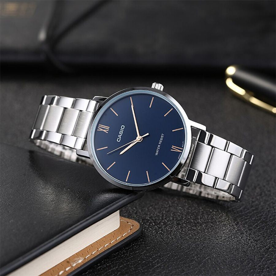 ZEGAREK MĘSKI CASIO MTP-VT01D-2B (zd165n) + BOX ZEGAREK MĘSKI CASIO MTP-VT01D-2B (zd165n) + BOX - Lorence 4549526214509