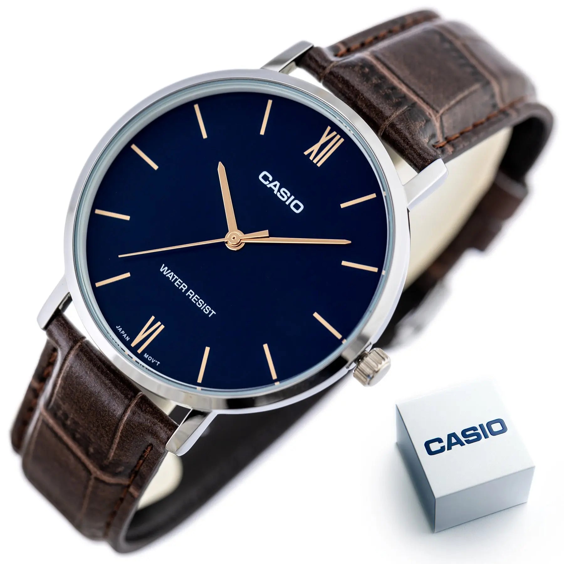 ZEGAREK MĘSKI CASIO MTP-VT01L-2B + BOX ZEGAREK MĘSKI CASIO MTP-VT01L-2B + BOX - Lorence 4549526214530