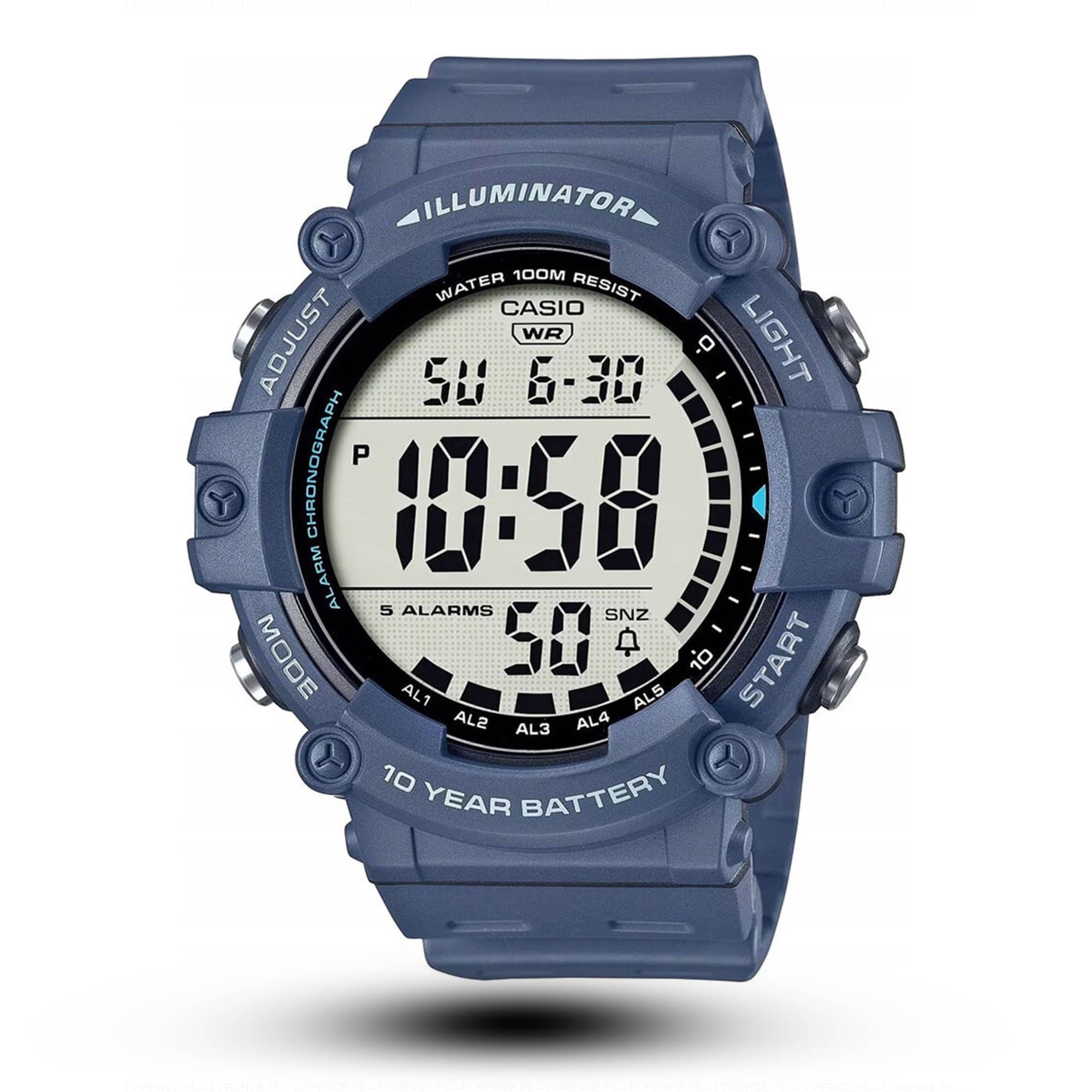 Casio ZEGAREK MĘSKI CASIO SPORT ILLUMINATOR AE-1500WH-2A