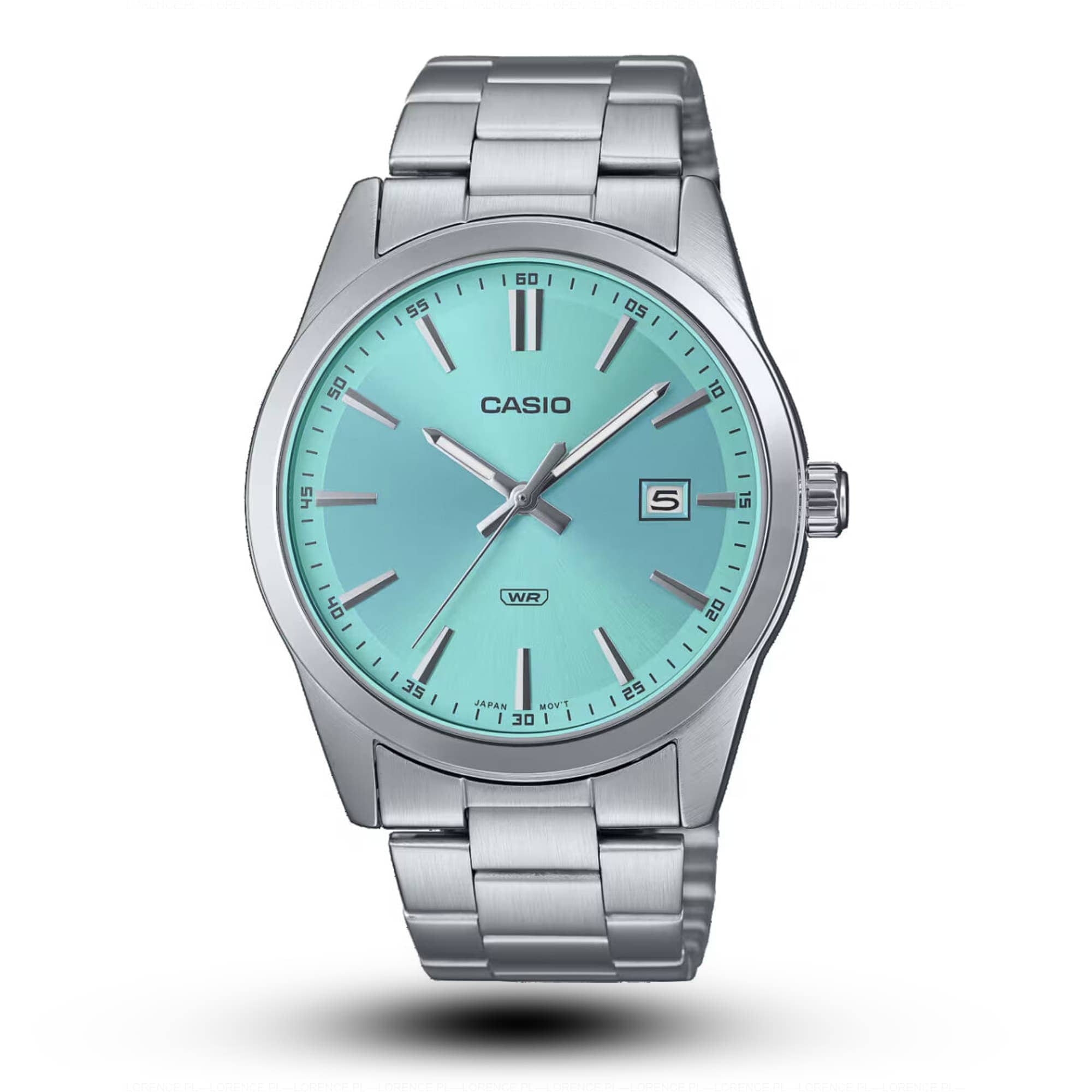 Casio ZEGAREK MĘSKI CASIO TIFFANY BLUE MTP-VD03D-2A