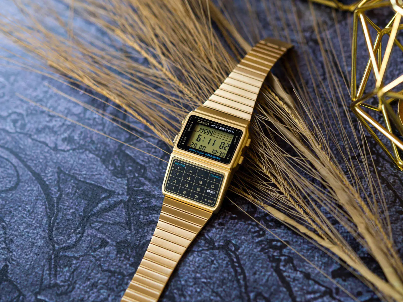 ZEGAREK MĘSKI CASIO VINTAGE DATABANK DBC-611G-1 (zd163a) + BOX ZEGAREK MĘSKI CASIO VINTAGE DATABANK DBC-611G-1 (zd163a) + BOX -  4971850946502