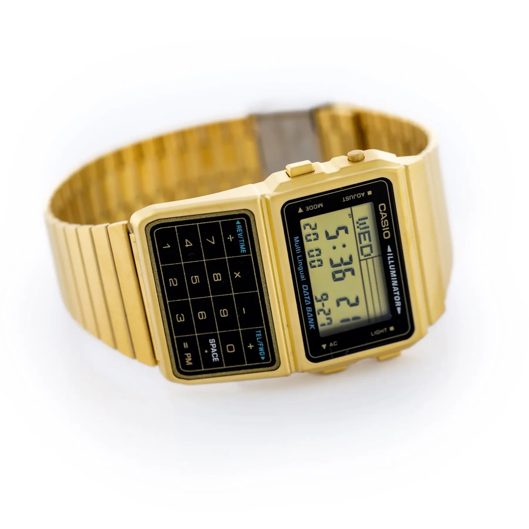 ZEGAREK MĘSKI CASIO VINTAGE DATABANK DBC-611G-1 (zd163a) + BOX ZEGAREK MĘSKI CASIO VINTAGE DATABANK DBC-611G-1 (zd163a) + BOX -  4971850946502