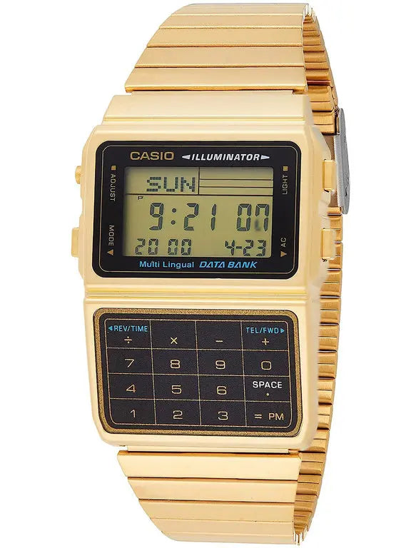 ZEGAREK MĘSKI CASIO VINTAGE DATABANK DBC-611G-1 (zd163a) + BOX ZEGAREK MĘSKI CASIO VINTAGE DATABANK DBC-611G-1 (zd163a) + BOX -  4971850946502