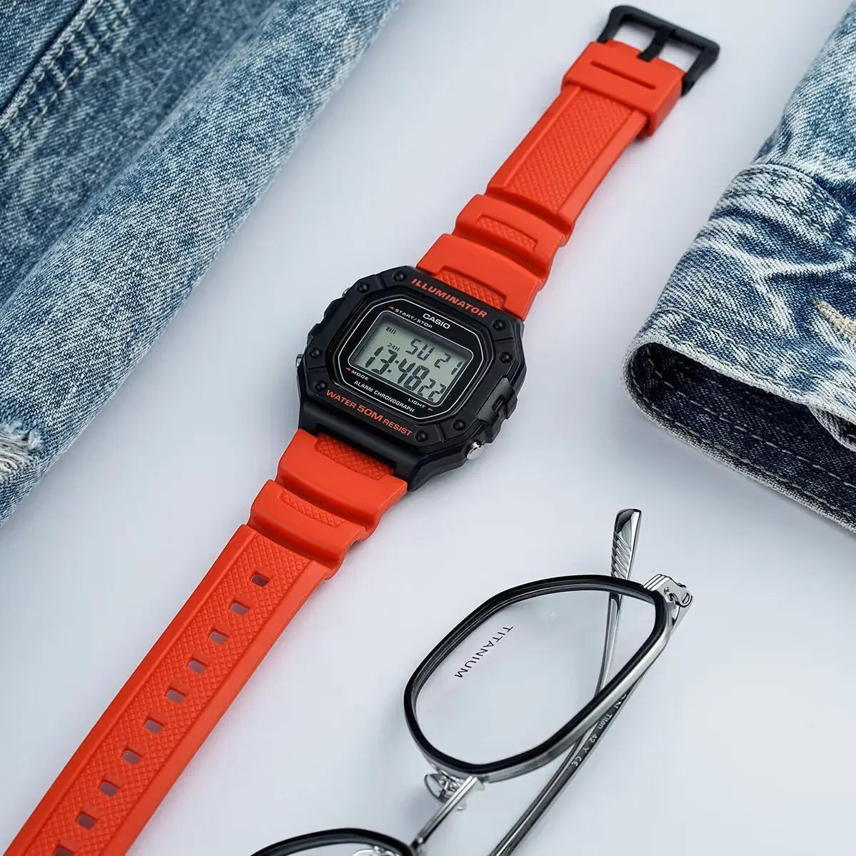 ZEGAREK MĘSKI CASIO W-218H-4B + BOX ZEGAREK MĘSKI CASIO W-218H-4B + BOX - Lorence 4549526192821