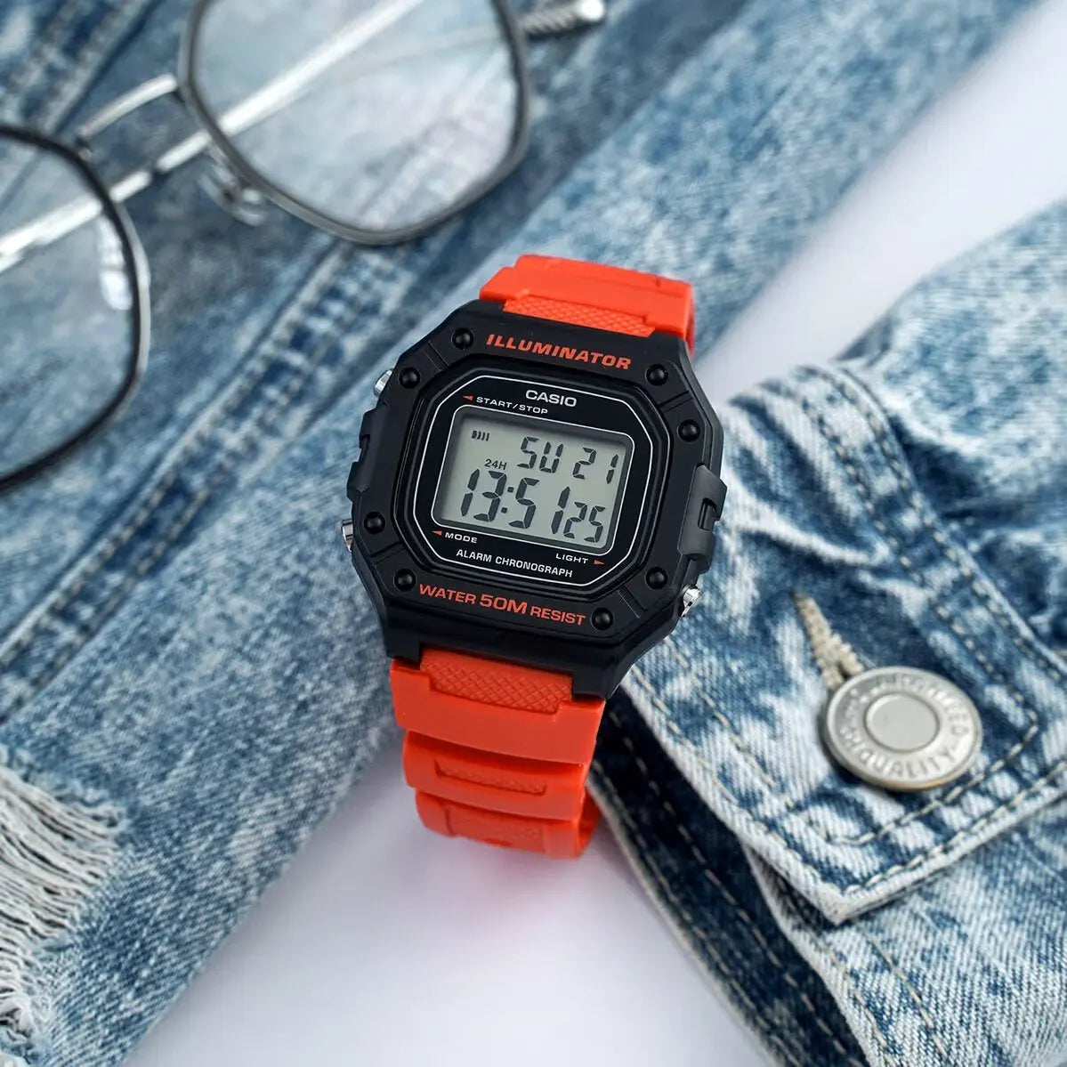 ZEGAREK MĘSKI CASIO W-218H-4B + BOX ZEGAREK MĘSKI CASIO W-218H-4B + BOX - Lorence 4549526192821