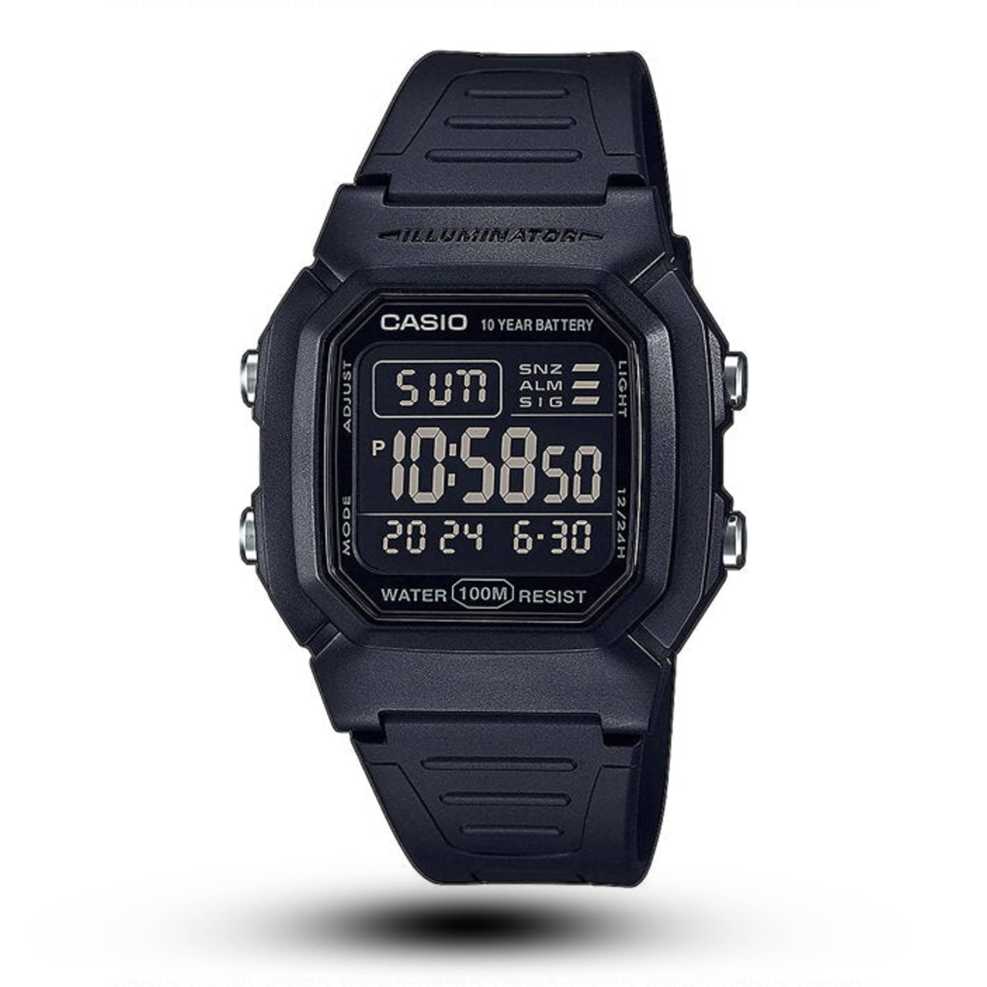 Casio ZEGAREK MĘSKI CASIO W-800H-1BVES KLASYKA