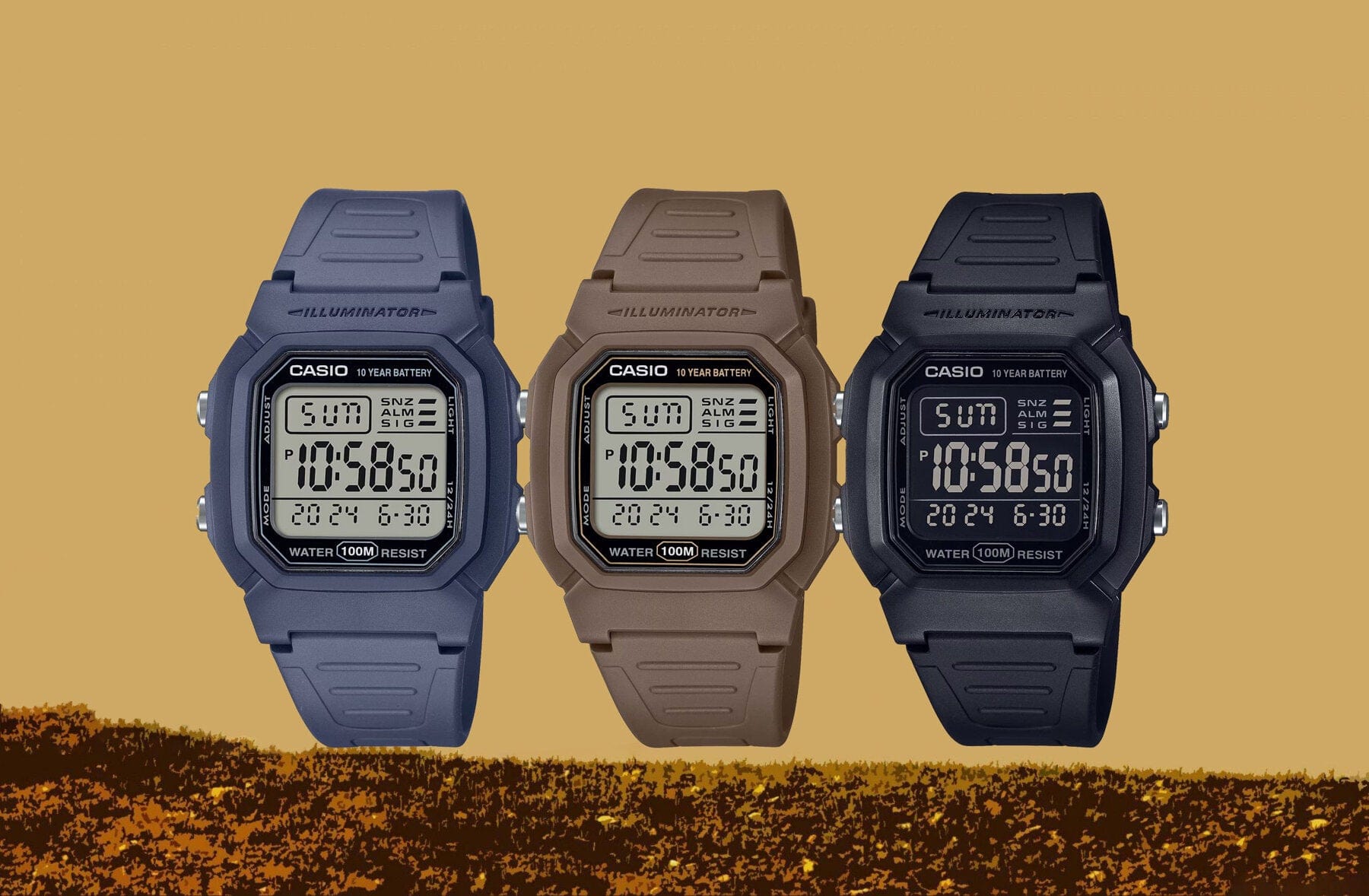 Casio ZEGAREK MĘSKI CASIO W-800H-5A KLASYKA