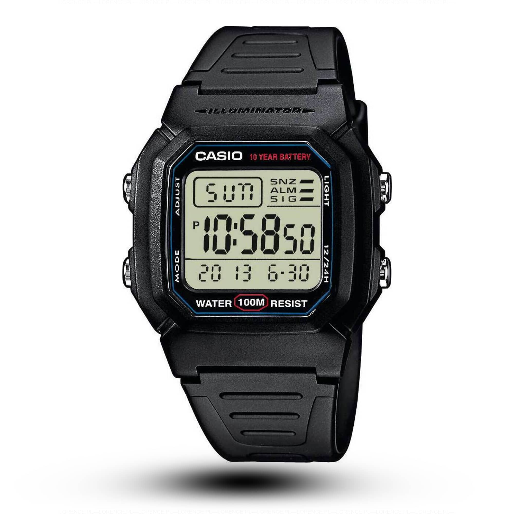 Casio ZEGAREK MĘSKI CASIO W800H-1A