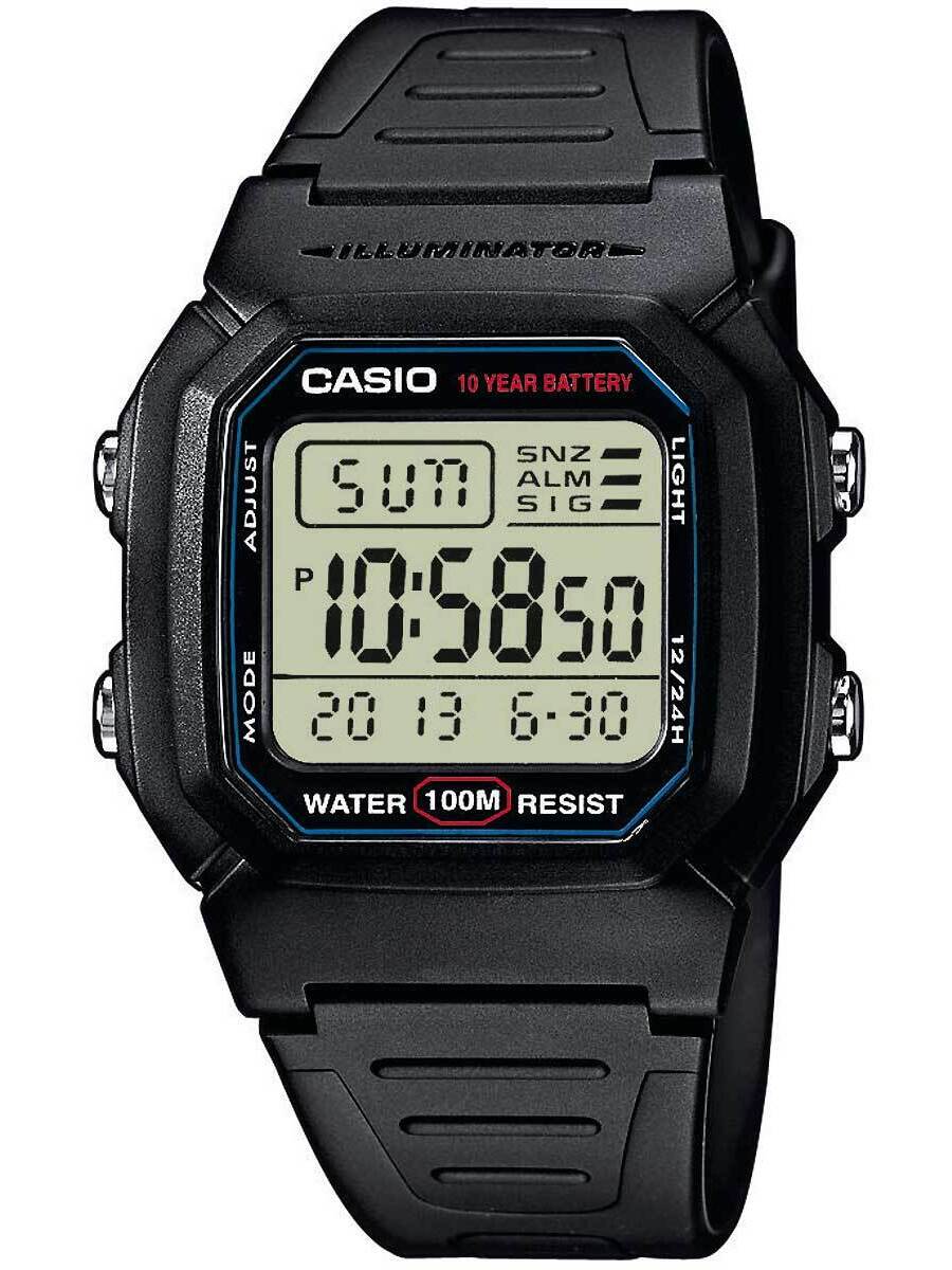 Casio ZEGAREK MĘSKI CASIO W800H-1A