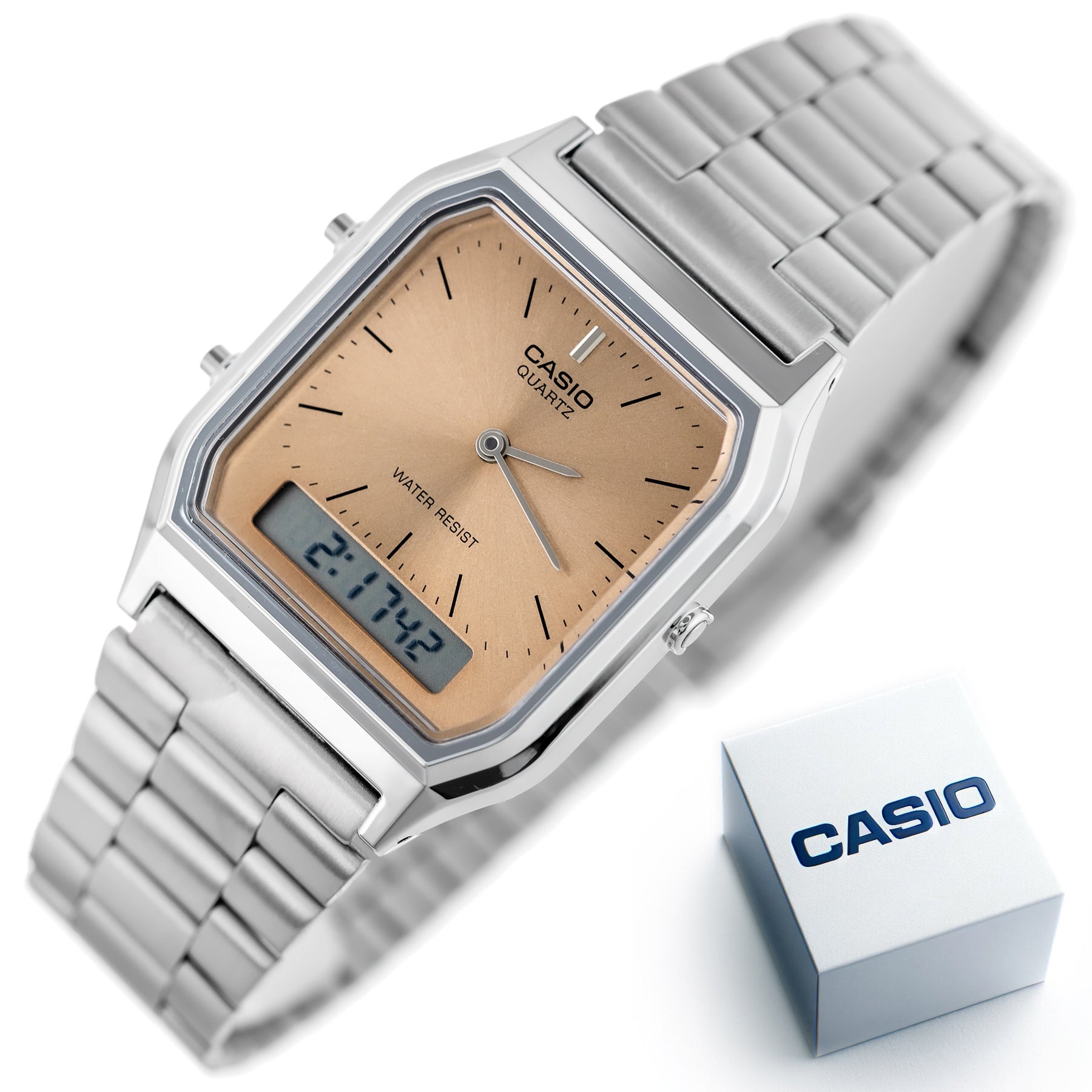 ZEGAREK UNISEX CASIO Vintage  AQ-230A-4AMQYDF + BOX ZEGAREK UNISEX CASIO Vintage  AQ-230A-4AMQYDF + BOX - Lorence 4549526390616