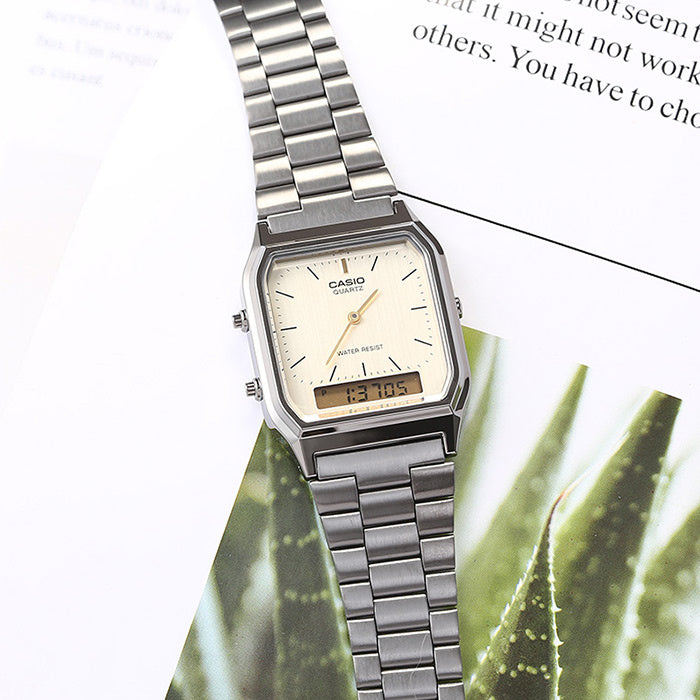 ZEGAREK UNISEX CASIO Vintage  AQ-230GG-9A + BOX ZEGAREK UNISEX CASIO Vintage  AQ-230GG-9A + BOX - Lorence 4549526241215