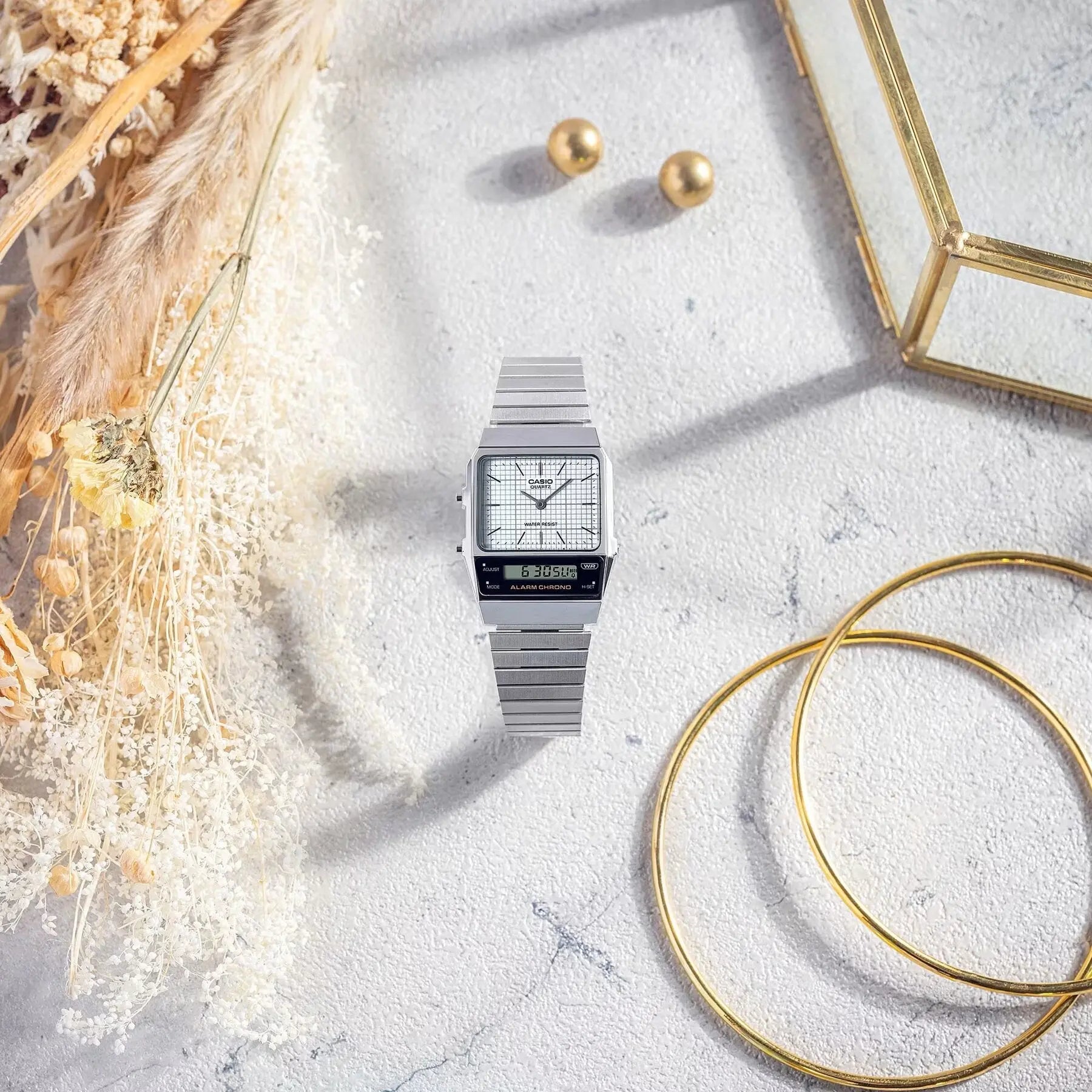 ZEGAREK UNISEX CASIO Vintage Dual Time AQ-800E-7A + BOX ZEGAREK UNISEX CASIO Vintage Dual Time AQ-800E-7A + BOX - Lorence 4549526326448