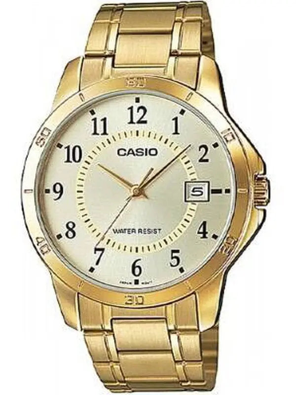 Złoty Zegarek Męski Casio MTP-V004G-9B Złoty Zegarek Męski Casio MTP-V004G-9B - Lorence 4971850056867