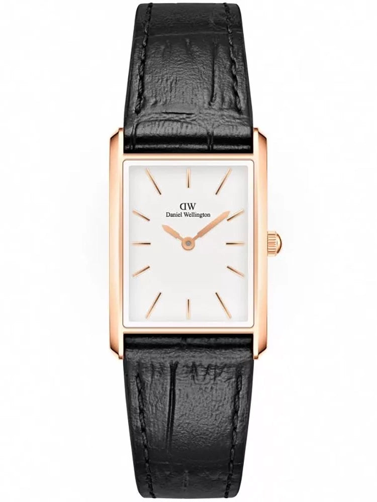 ZEGAREK DAMSKI DANIEL WELLINGTON Bound Black Crocodile Rose Gold 24mm DW00100698 + BOX ZEGAREK DAMSKI DANIEL WELLINGTON Bound Black Crocodile Rose Gold 24mm  7315030055634