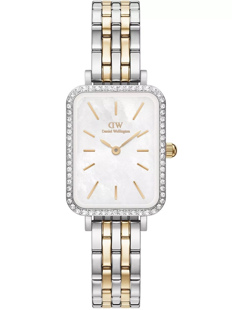 ZEGAREK DAMSKI DANIEL WELLINGTON Quadro Lumine Bezel 5-Link Two-Tone DW00100671 + BOX (zw519g) ZEGAREK DAMSKI DANIEL WELLINGTON Quadro Lumine Bezel 5-Link Two-Tone  7315030053685