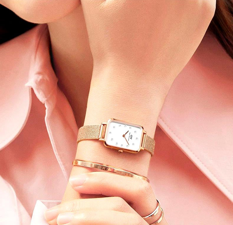 ZEGAREK DAMSKI DANIEL WELLINGTON Quadro Lumine Pressed Piano 20mm DW00100578 + BOX (zw519b) ZEGAREK DAMSKI DANIEL WELLINGTON Quadro Lumine Pressed Piano 20mm  7315030040906