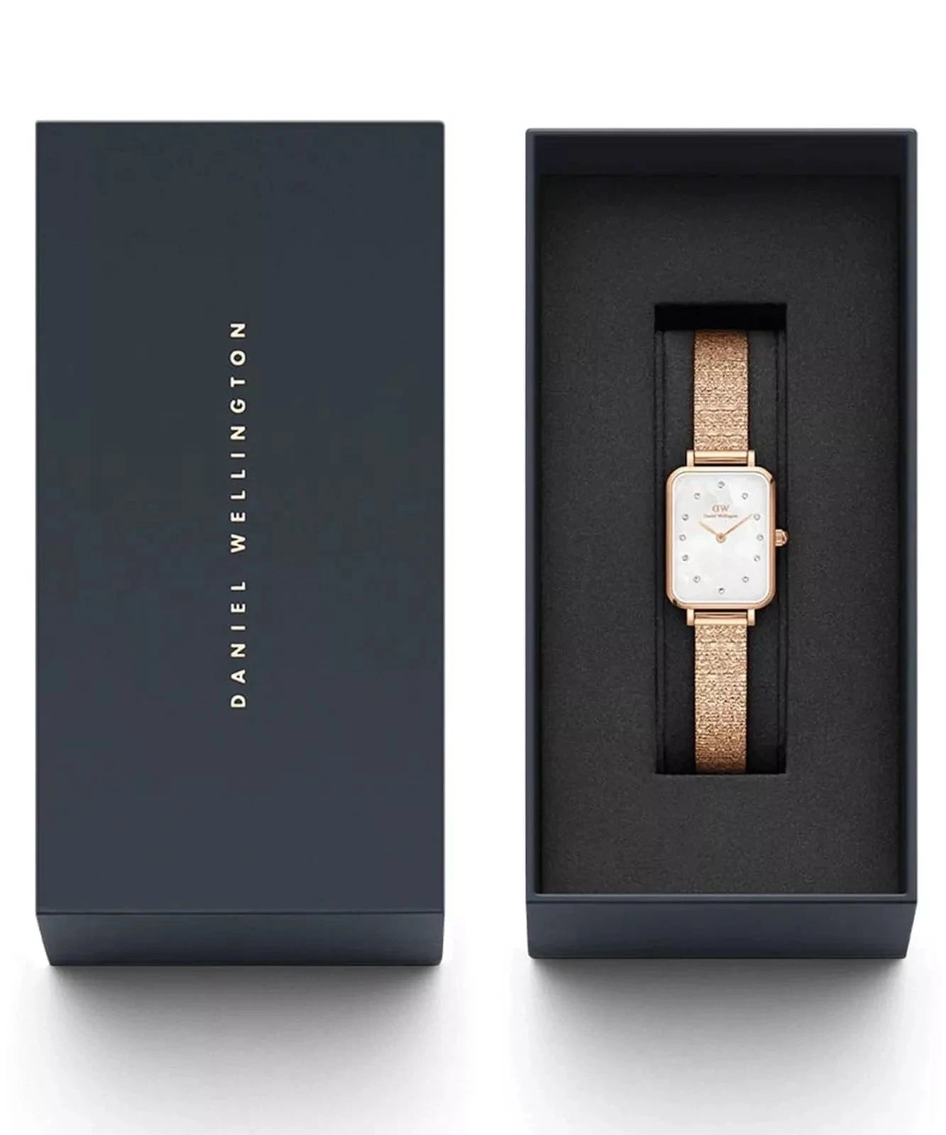 ZEGAREK DAMSKI DANIEL WELLINGTON Quadro Lumine Pressed Piano 20mm DW00100578 + BOX (zw519b) ZEGAREK DAMSKI DANIEL WELLINGTON Quadro Lumine Pressed Piano 20mm  7315030040906