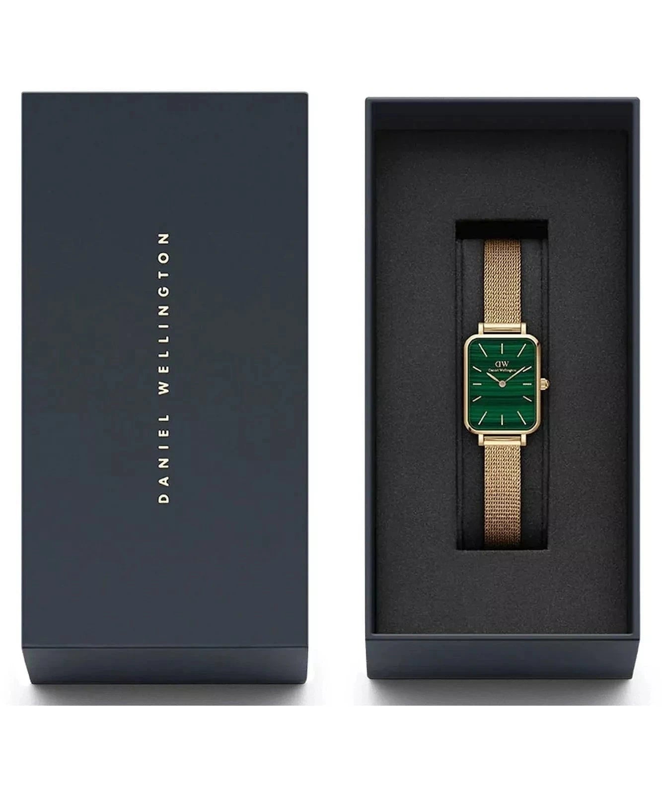 ZEGAREK DAMSKI DANIEL WELLINGTON Quadro Pressed Evergold Emerald 20mm DW00100561+ BOX (zw505m) ZEGAREK DAMSKI DANIEL WELLINGTON Quadro Pressed Evergold Emerald 20mm  7315030040104