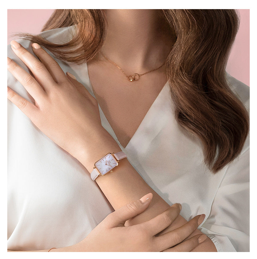 ZEGAREK DAMSKI DANIEL WELLINGTON Quadro Pressed Melrose Pearl 20mm DW00100508 + BOX (zw521a) ZEGAREK DAMSKI DANIEL WELLINGTON Quadro Pressed Melrose Pearl 20mm  7315030030563