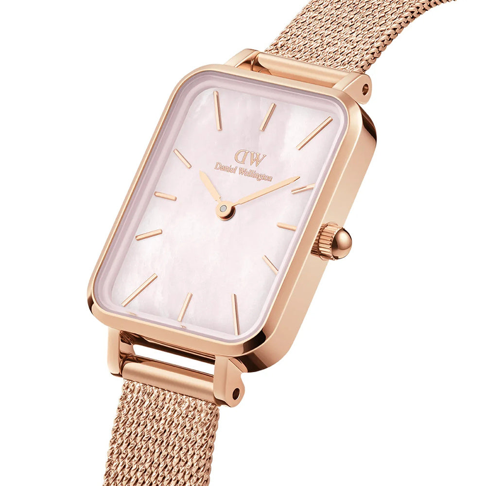 ZEGAREK DAMSKI DANIEL WELLINGTON Quadro Pressed Melrose Pearl 20mm DW00100510 + BOX (zw505o) ZEGAREK DAMSKI DANIEL WELLINGTON Quadro Pressed Melrose Pearl 20mm  7315030030587