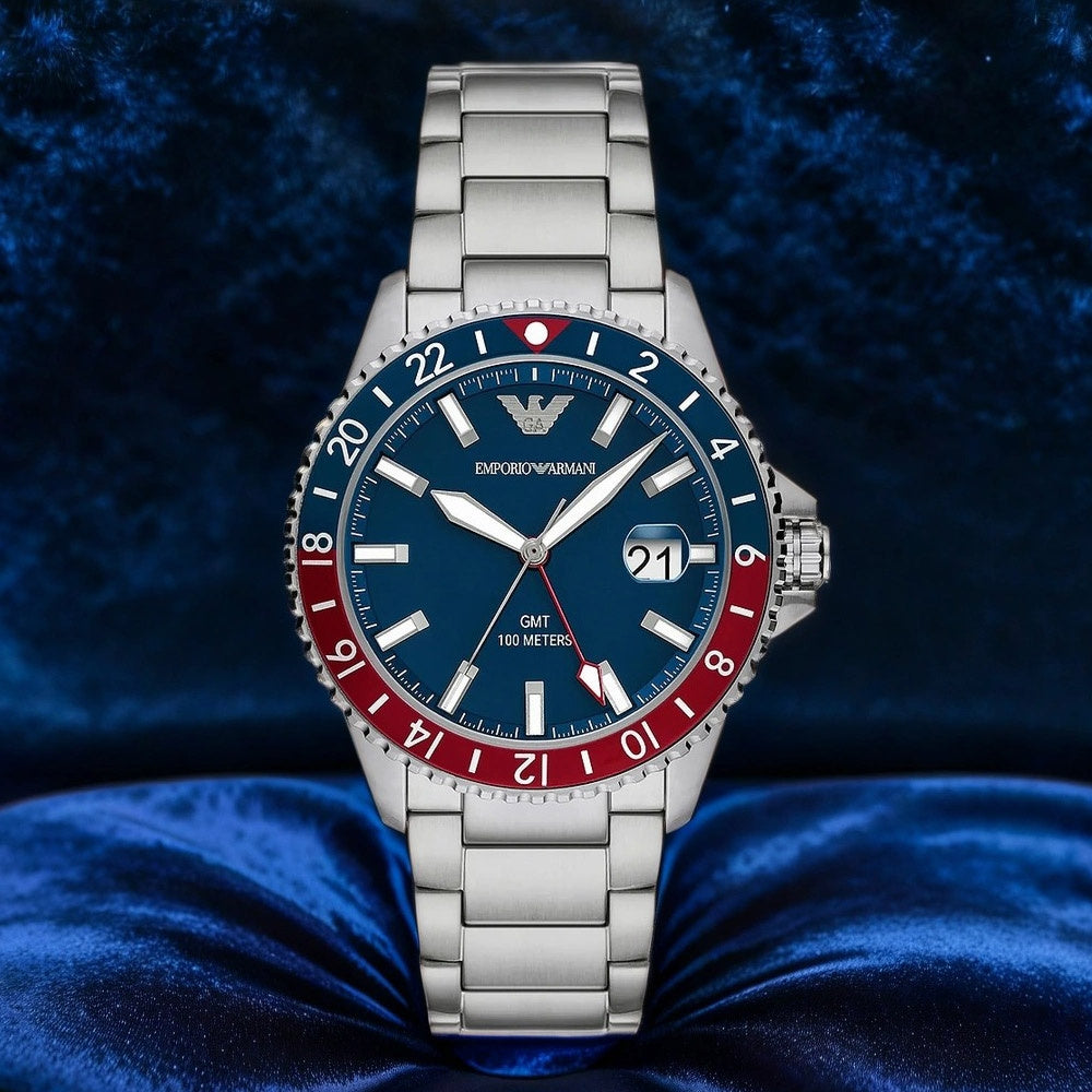 ZEGAREK MĘSKI EMPORIO ARMANI AR11590 - Diver GMT (zi112b) ZEGAREK MĘSKI EMPORIO ARMANI AR11590 - Diver GMT (zi112b) - Lorence 4064092263251