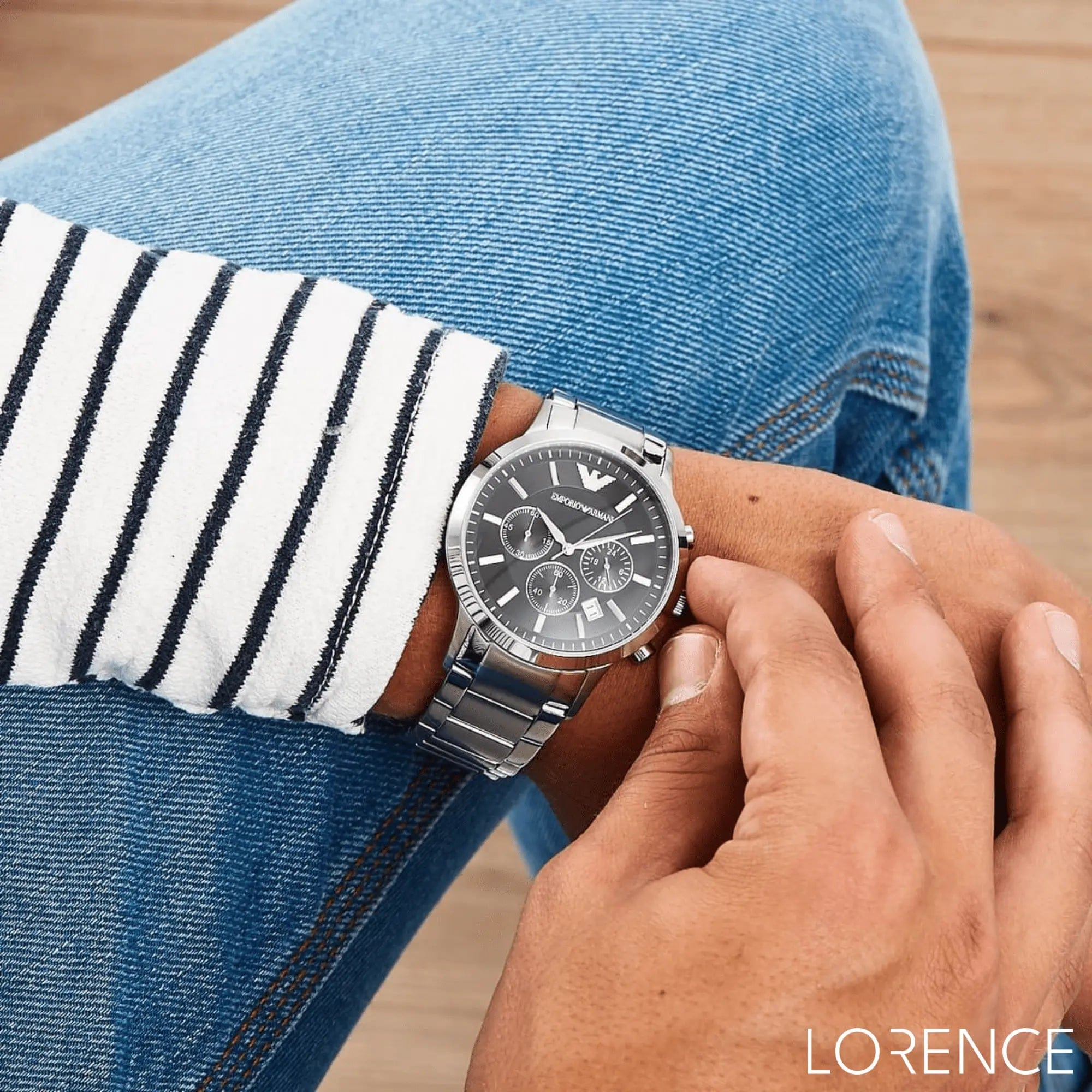 Zegarek Męski Emporio Armani AR2434 - Renato Srebrny Zegarek Męski Emporio Armani AR2434 - Renato Srebrny - Lorence 723763133821