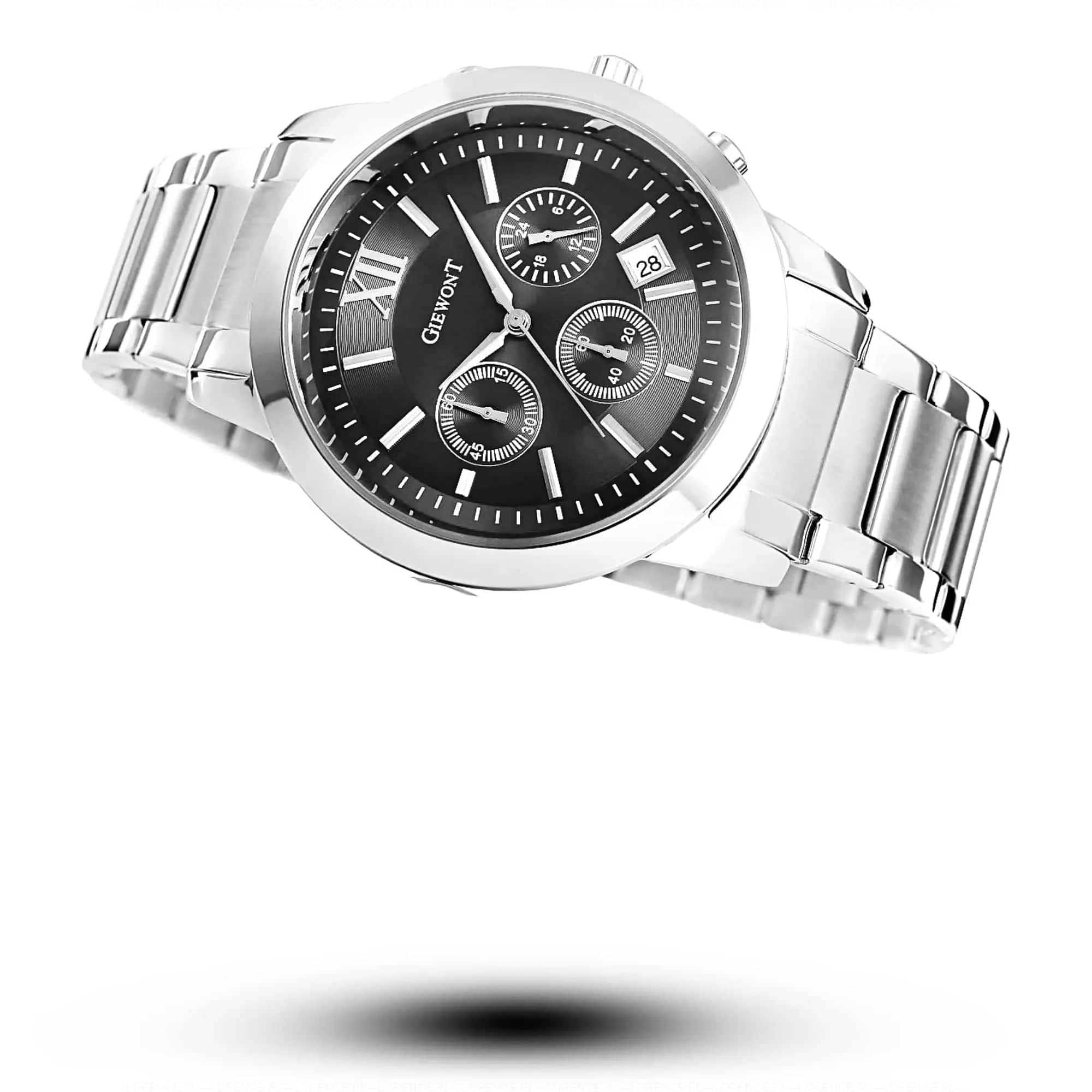 Zegarek Męski Giewont Apex Chrono GW6480-1 Chronograf Silver/black Zegarek Męski Giewont Apex Chrono GW6480-1 Chronograf Silver/black -  5904665272626