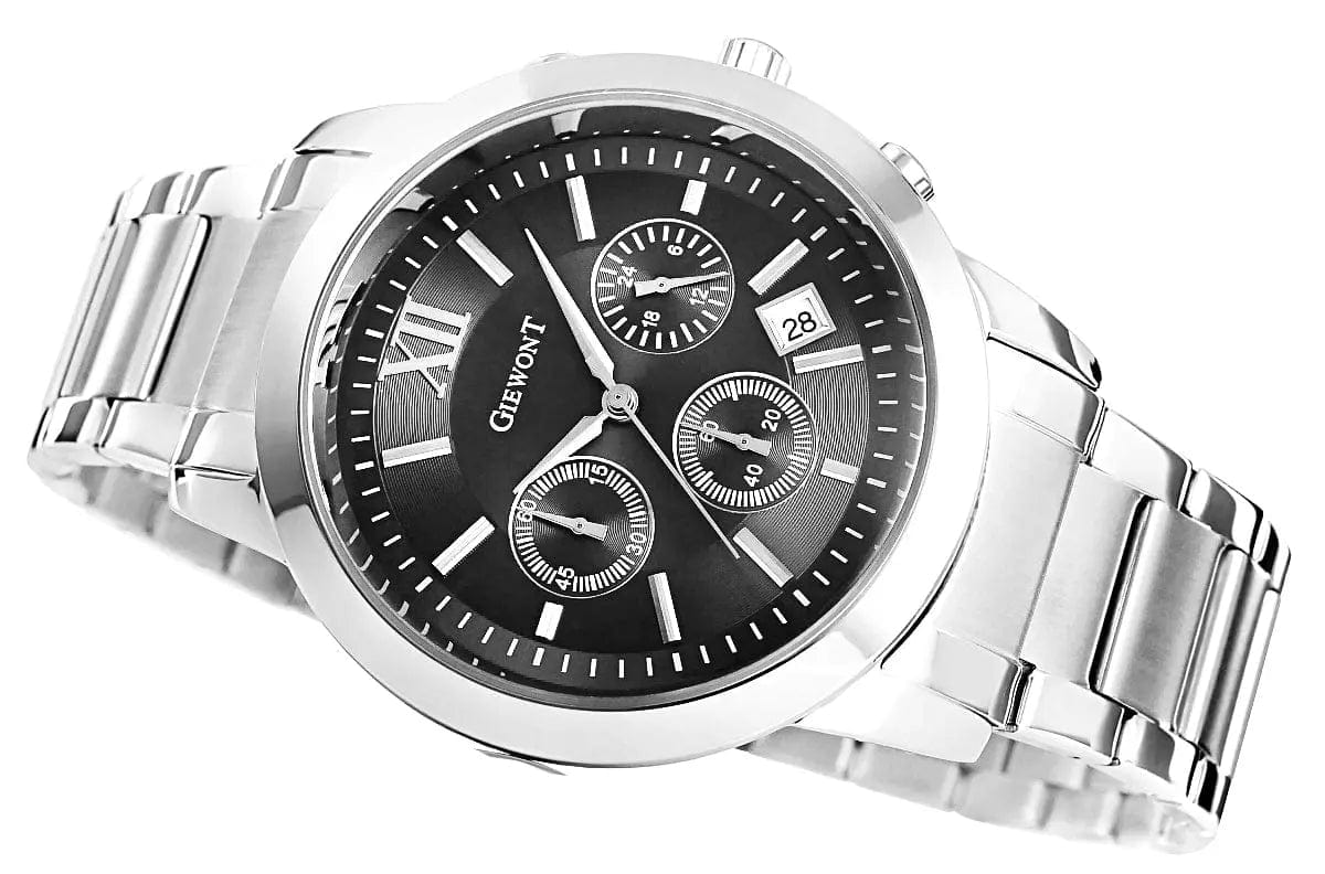 Zegarek Męski Giewont Apex Chrono GW6480-1 Chronograf Silver/black Zegarek Męski Giewont Apex Chrono GW6480-1 Chronograf Silver/black -  5904665272626