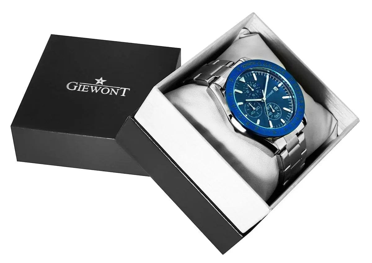 Zegarek Męski Giewont Primechrono GW8620-2 Chronograf Silver/blue Zegarek Męski Giewont Primechrono GW8620-2 Chronograf Silver/blue -  5904665272557