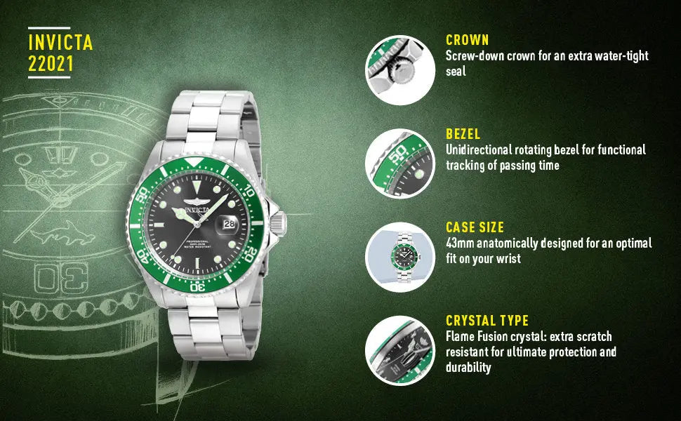 ZEGAREK MĘSKI INVICTA PRO DIVER 22021 - WODOSZCZLNOŚĆ 200m, koperta 43mm ZEGAREK MĘSKI INVICTA PRO DIVER 22021 - WODOSZCZLNOŚĆ 200m, koperta  886678270453