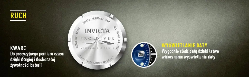 ZEGAREK MĘSKI INVICTA PRO DIVER 26971 - WODOSZCZELNOŚĆ 200m, koperta 40mm ZEGAREK MĘSKI INVICTA PRO DIVER 26971 - WODOSZCZELNOŚĆ 200m, koperta  886678324224