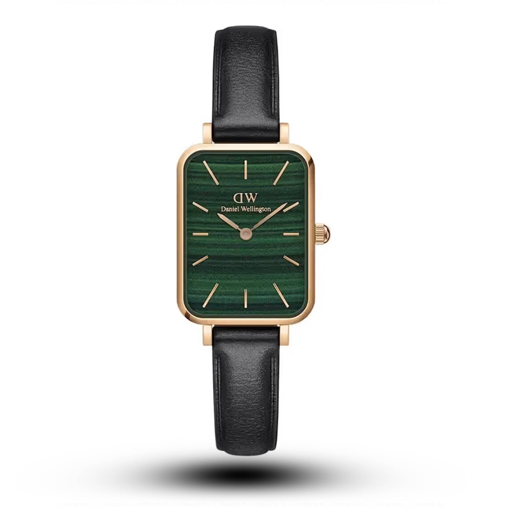 Lorence ZEGAREK DAMSKI DANIEL WELLINGTON DW00100439 - Quadro Pressed Sheffield Gold Emerald 32mm