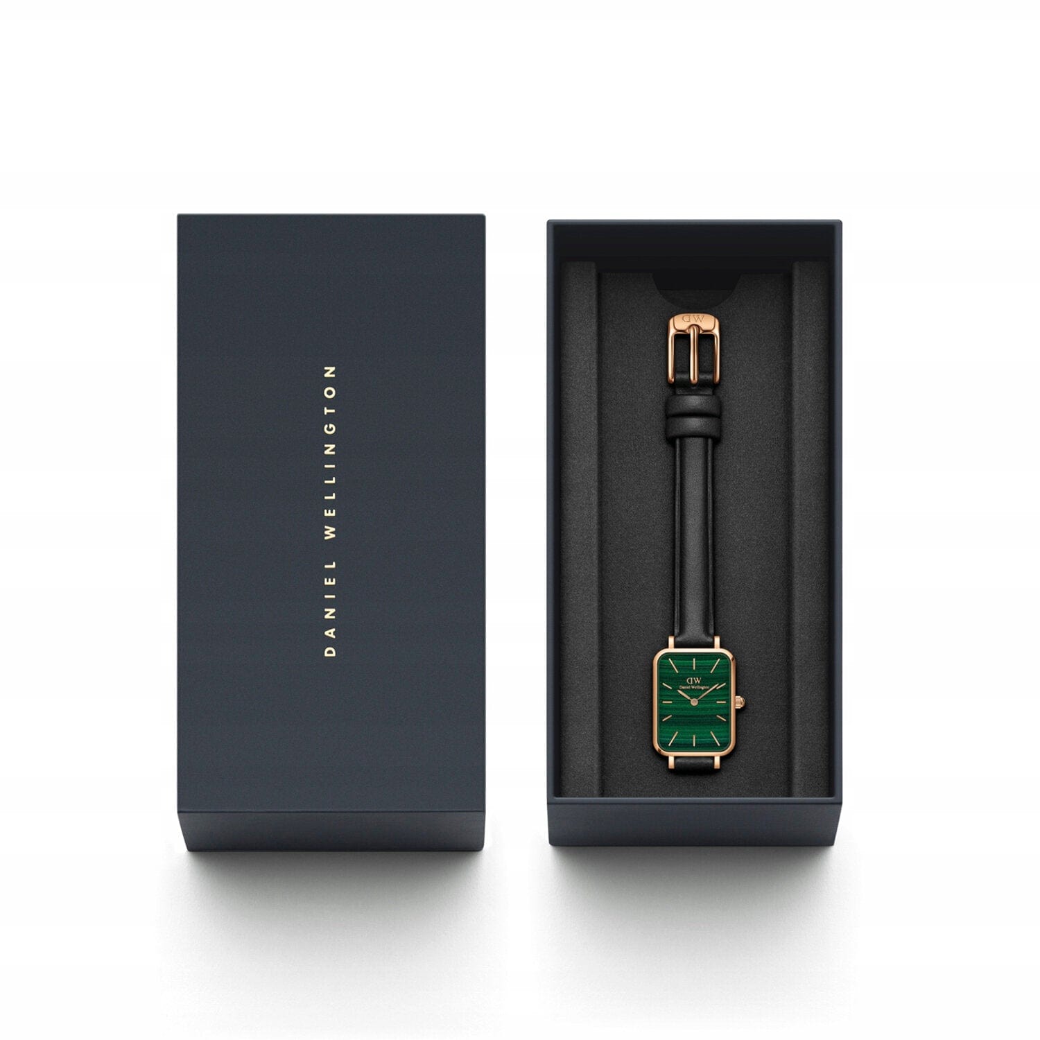 Lorence ZEGAREK DAMSKI DANIEL WELLINGTON DW00100439 - Quadro Pressed Sheffield Gold Emerald 32mm