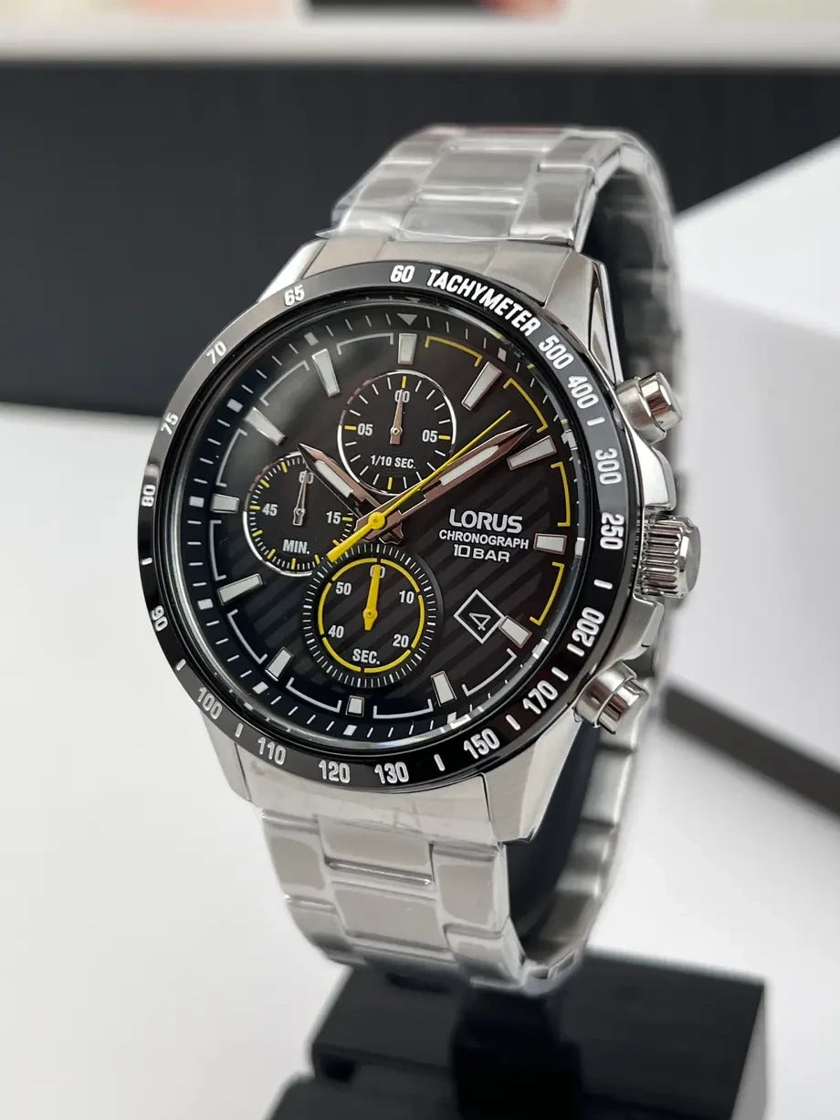 Zegarek Męski Lorus Chronograph 45 mm RM397HX9 + BOX Zegarek Męski Lorus Chronograph 45 mm RM397HX9 + BOX - Lorence 48941383566865