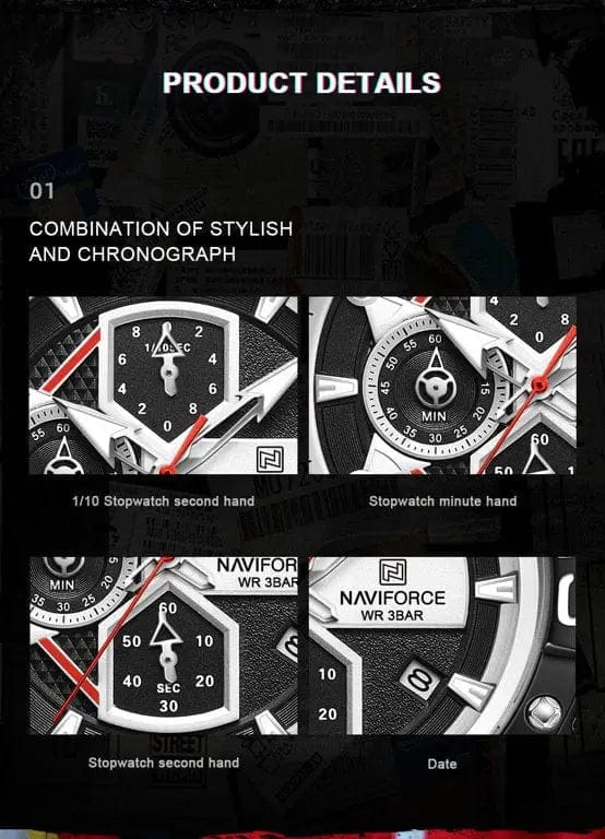 Zegarek Męski Naviforce NF8018T - Chronograf Zegarek Męski Naviforce NF8018T - Chronograf - Lorence 5903981734771