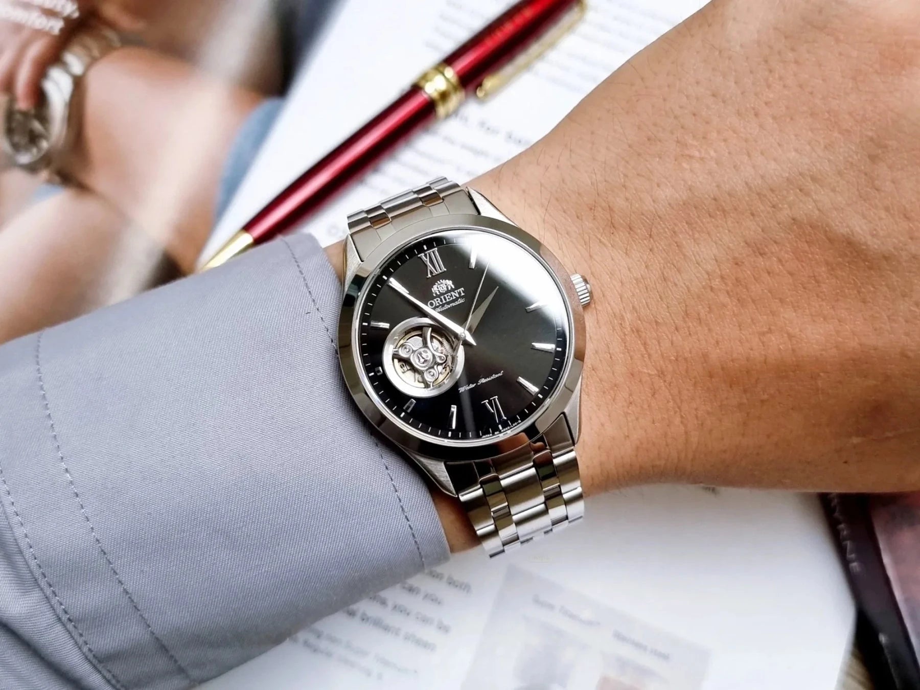 Zegarek Męski Orient Open Heart TAG03001B0 + BOX Zegarek Męski Orient Open Heart TAG03001B0 + BOX - Lorence 4942715031053