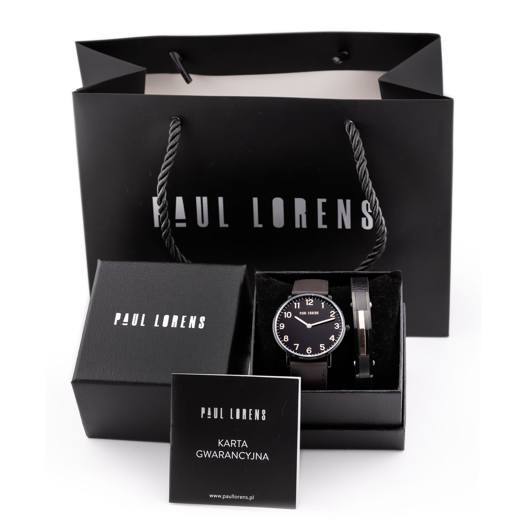 KOMPLET PREZENTOWY MĘSKI PAUL LORENS - Zegarek + Bransoletka (zg370g) KOMPLET PREZENTOWY MĘSKI PAUL LORENS  Zegarek + Bransoletka (zg370g)  5905937209371