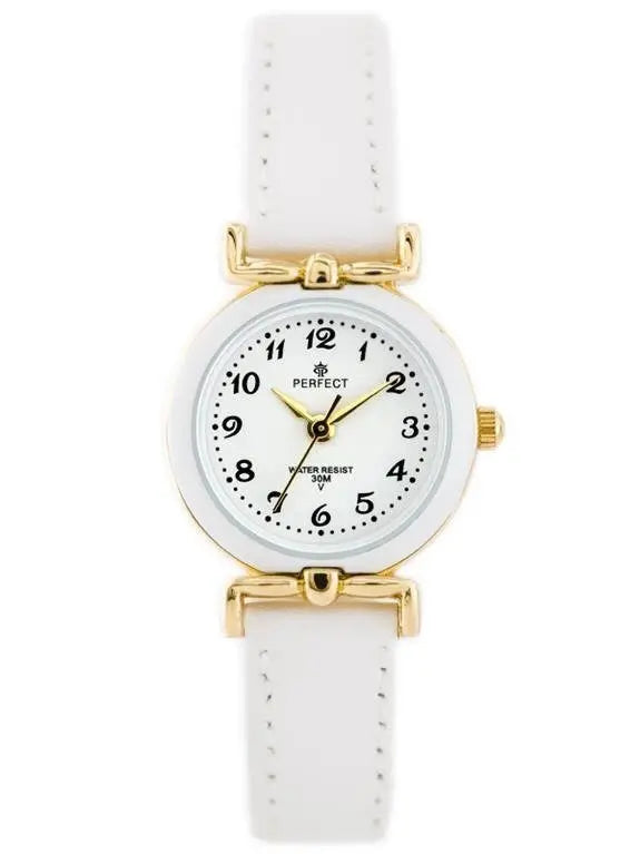 ZEGAREK DZIECIĘCY PERFECT LP004-02 - KOMUNIJNY - biały (zp801a) + BOX ZEGAREK DZIECIĘCY PERFECT LP00402  KOMUNIJNY  biały (zp801a) + BOX  5903981749300